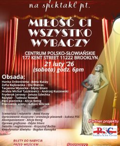 BILET- Spektakl "MIŁOŚĆ CI WSZYSTKO WYBACZY - Kabaret ERKA - sobota - 21 lutego 2026 - 6:00 pm